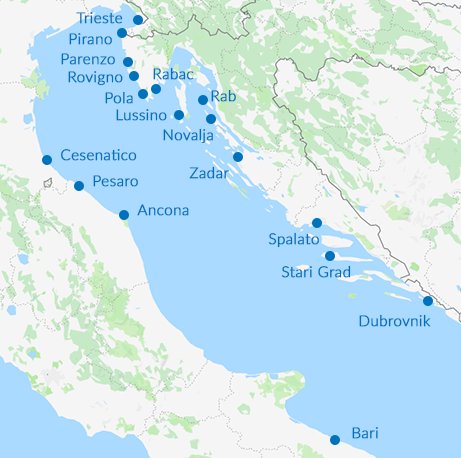 Traghetti per la Croazia - tutti i porti